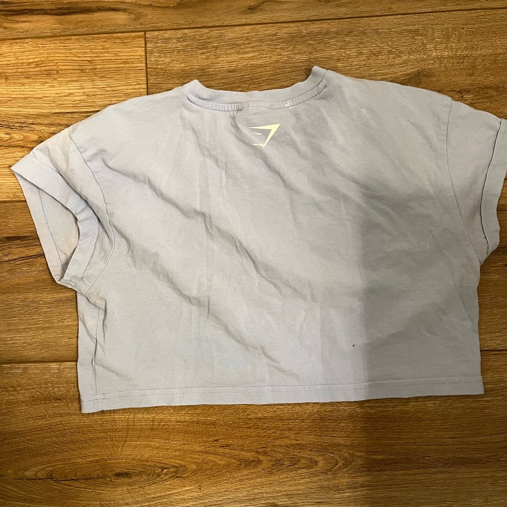 Gymshark Sky Blue Cropped Tee - Picture 2 of 2